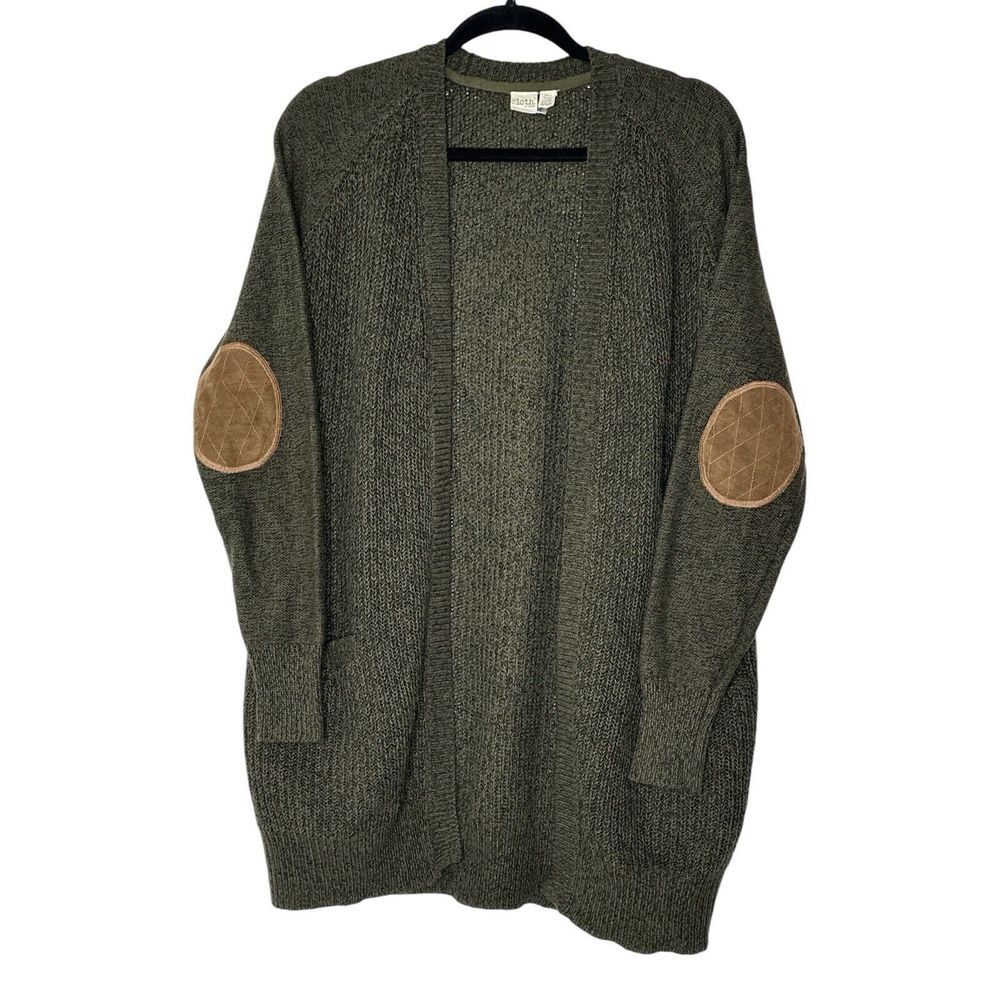 Cloth Cardigan Sweater Women XL Green Comfy Outdoor Grandmacore Cabincore Cozy